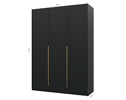 Изображение товара Распашной шкаф Пакс Альхейм 13 black (gold) ИКЕА (IKEA) на сайте adeta.ru