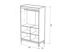 Изображение товара Распашной шкаф Иданас 13 white ИКЕА (IKEA) на сайте adeta.ru